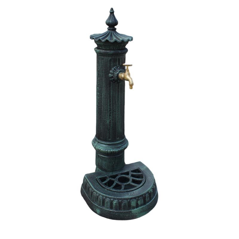 Cast Iron Pillar Stand Water Fountain Spigot Wash Basin