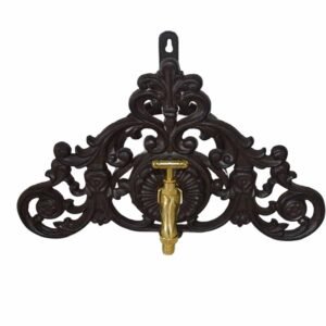 Solid Cast iron Garden hose rack reel-wall bracket with tap